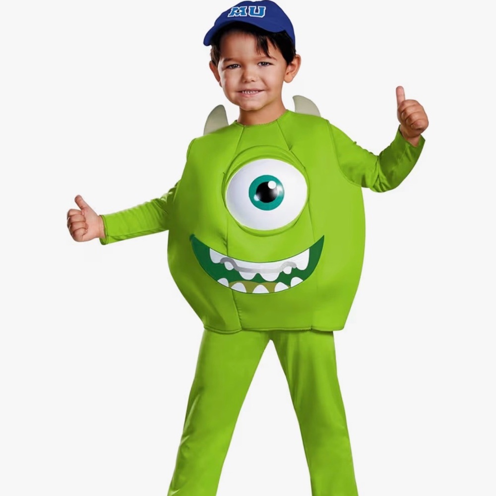 Kids Lime One-Eyed Monster Costume - Unbranded